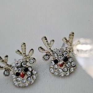 Atelier Sona Gold and Silver Reindeer Earrings